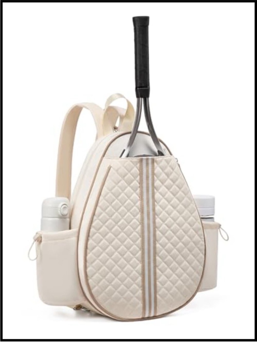 Water Resistant Tennis Pickleball Crossbody Backpack Quilted